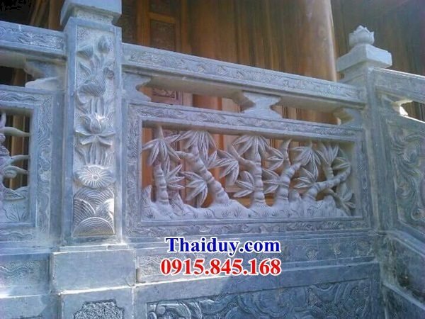 Hàng rào lan can đá đình đền chùa miếu chạm khắc hoa văn thiết kế hiện đại đẹp
