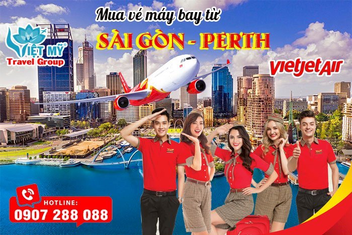 Mua vé máy bay từ Sài Gòn đi Perth hãng Vietjet Air