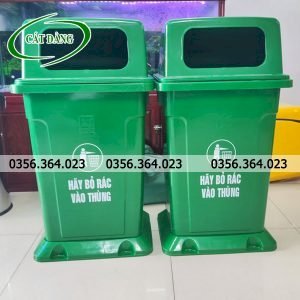 Thùng rác công cộng 90l nắp hở