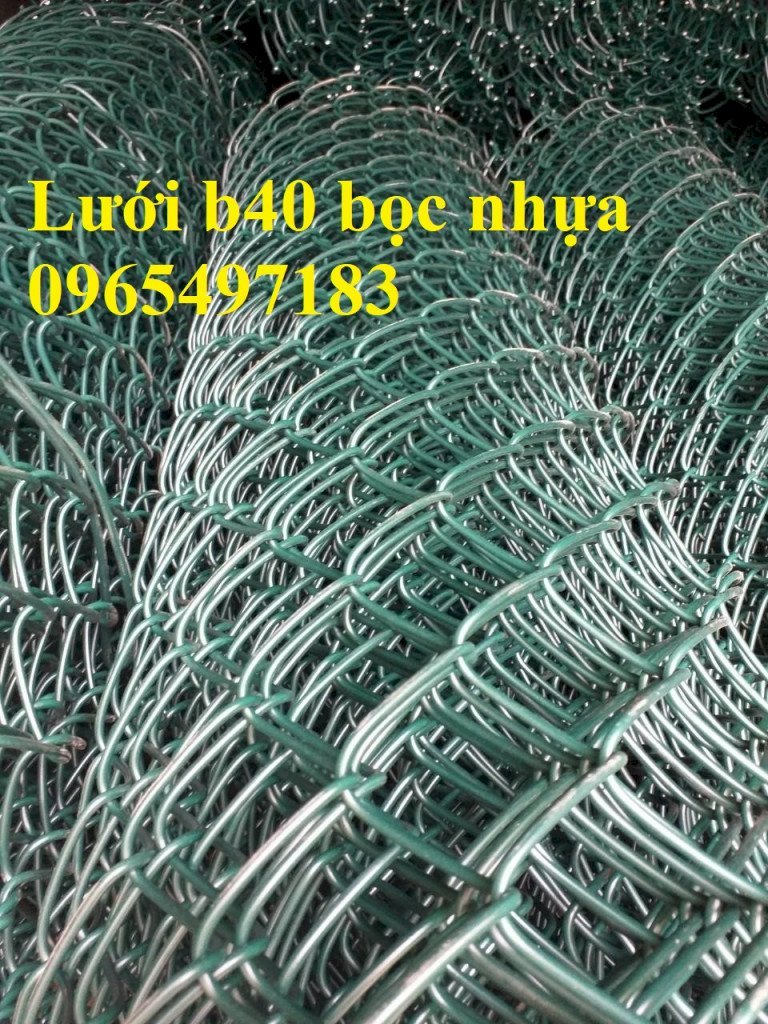 Lưới B40 bọc nhựa làm hàng rào, làm sân tennis giá tốt sản xuất theo kích thước yêu cầu