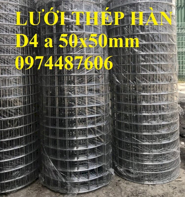 Lưới thép hàn 2 ly, 2.5ly , 3 ly , 4ly mạ kẽm ô vuông 50x50mm