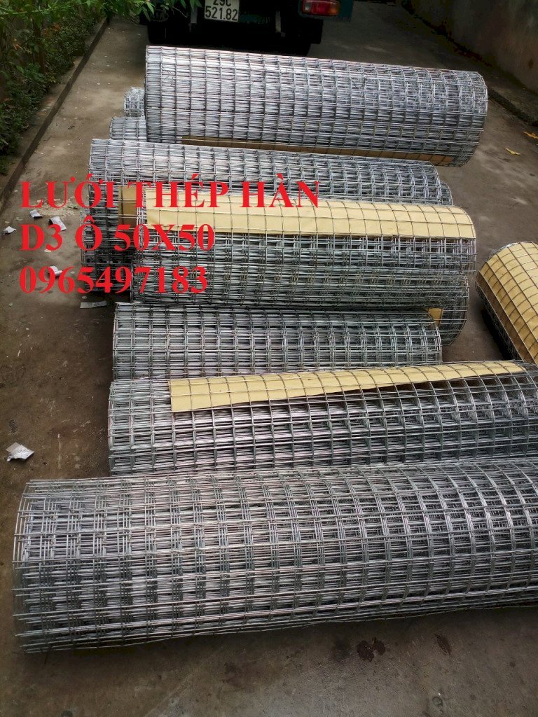 Lưới thép hàn 2 ly, 2.5ly , 3 ly , 4ly mạ kẽm ô vuông 50x50mm