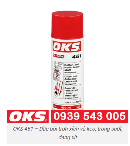 OKS 451 – Dầu bôi trơn xích và keo, trong suốt, dạng xịt - 2