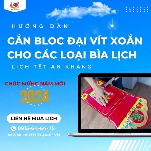 Hướng dẫn gắn bloc đại vít xoắn cho các loại bìa lịch