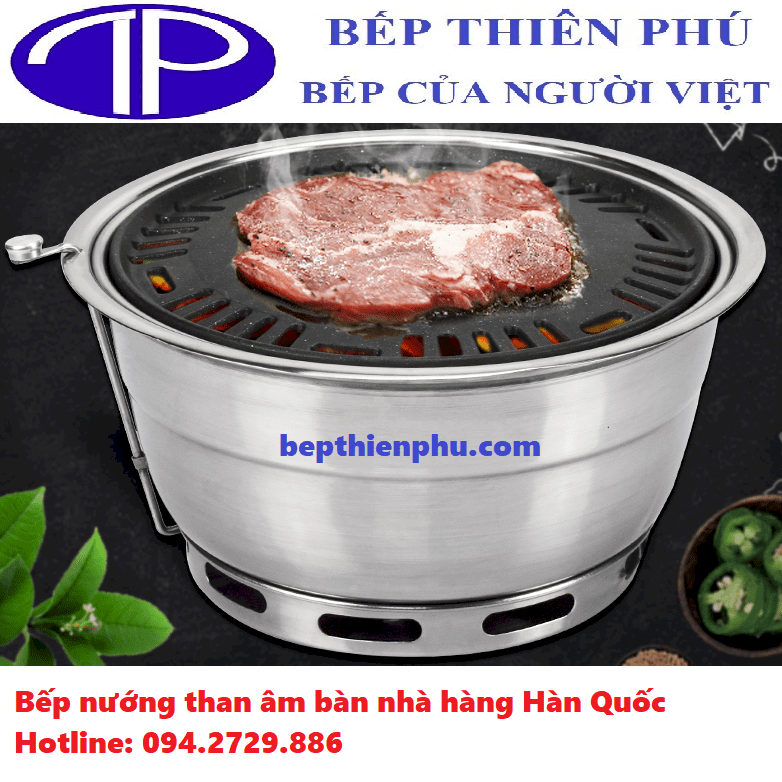 Bếp nướng than âm bàn nhà hàng Hàn Quốc giá rẻ tại TPHCM - Hà Nội