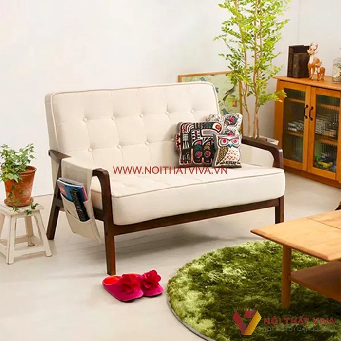 Mẫu Ghế Sofa Gỗ Sồi Tự Nhiên Kiểu Văng Phong Cách Hiện Đại.