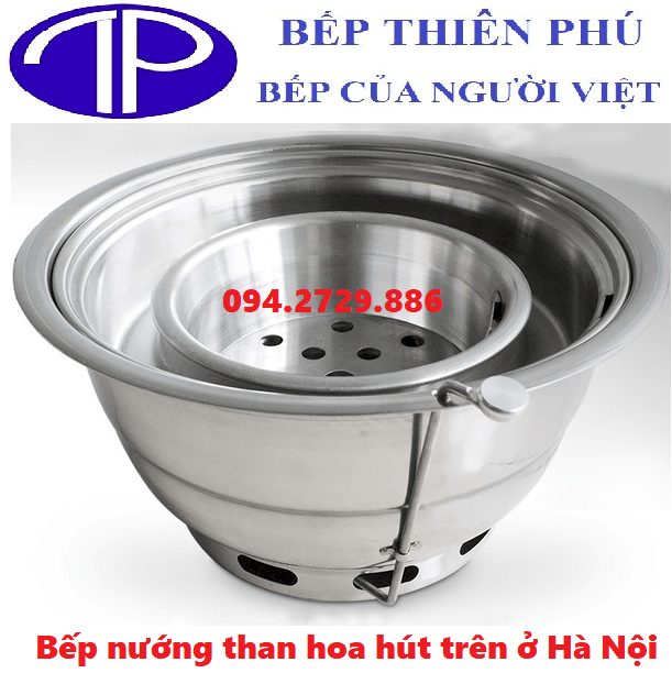 Bếp nướng than hoa hút trên cho nhà hàng ở Hà Nội