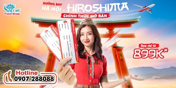 Vietjet Air ưu đãi vé bay giữa Hà Nội – Hiroshima