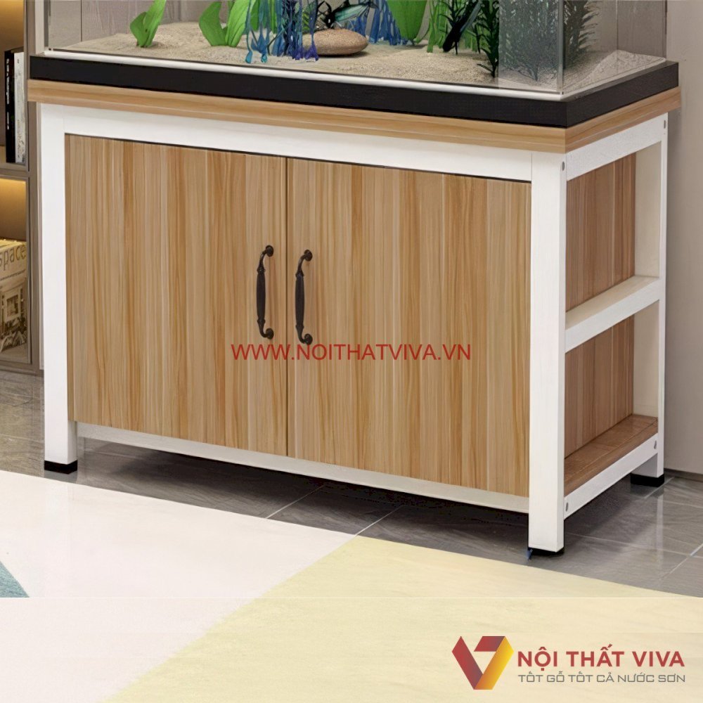 Tủ Để Bể Cá Cảnh Gỗ MDF + Khung Sắt Sơn Tĩnh Điện Đẹp Hiện Đại