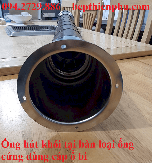 Ống hút khói tại bàn loại ống cứng dùng cáp trượt ổ bi chất lượng cao