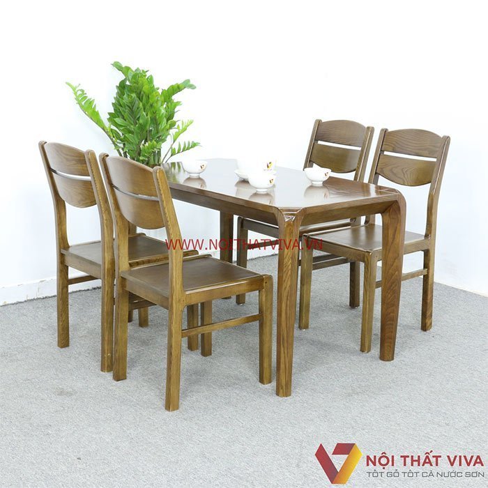 Bộ bàn ăn 4 ghế hiện đại giá rẻ, bền đẹp, tiết kiệm diện tích.