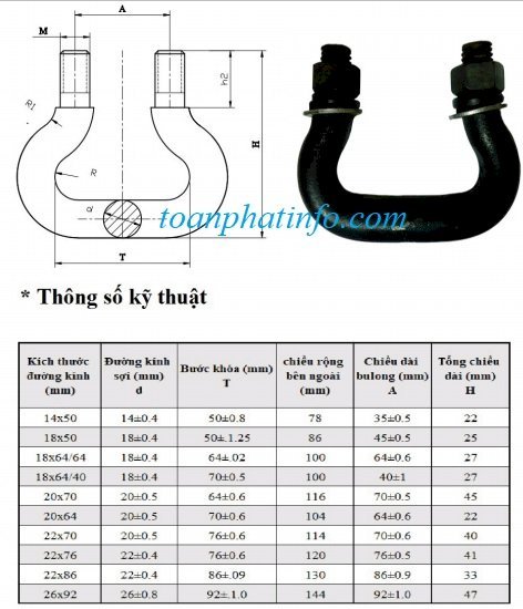 thông số kĩ thuật khóa xích gầu tải