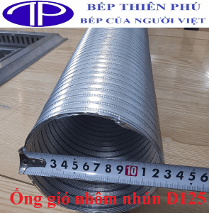 Ống gió nhôm nhún D125 chịu nhiệt độ cao giá rẻ