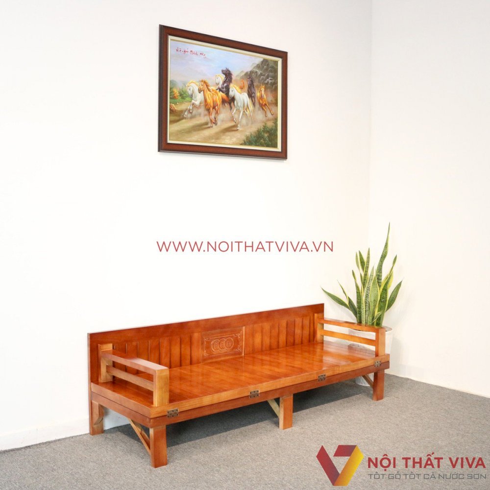 Mẫu giường ngủ thông minh kết hợp ghế tựa sofa đẹp, chất lượng.