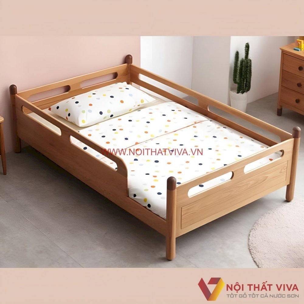 Giường Mini Cho Bé Bằng Gỗ Tự Nhiên Đẹp Hiện Đại