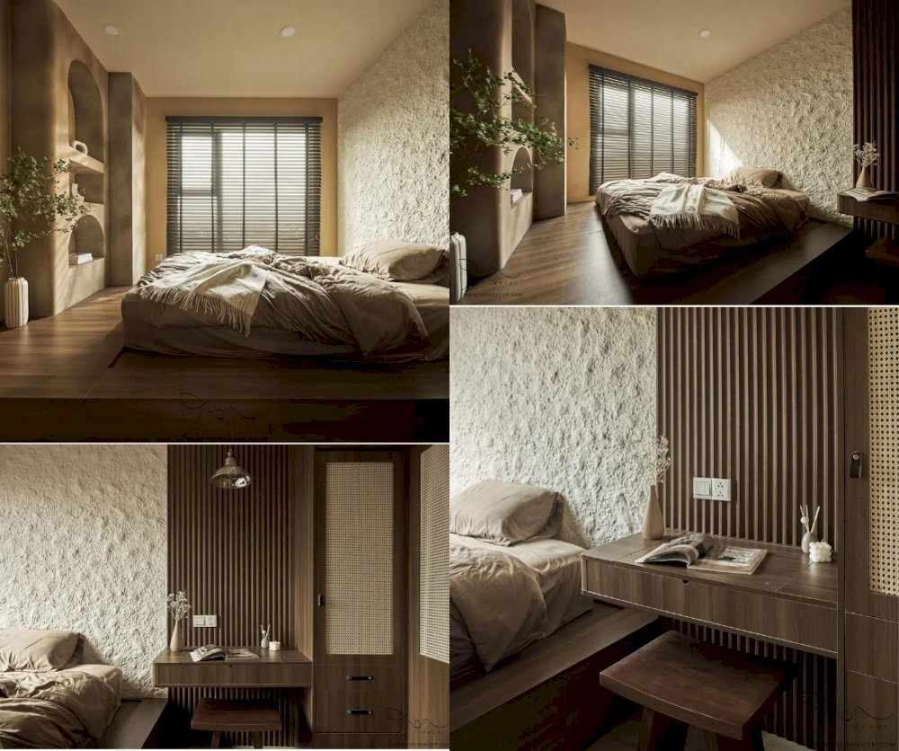 Thiết kế phòng ngủ Phong cách Rustic