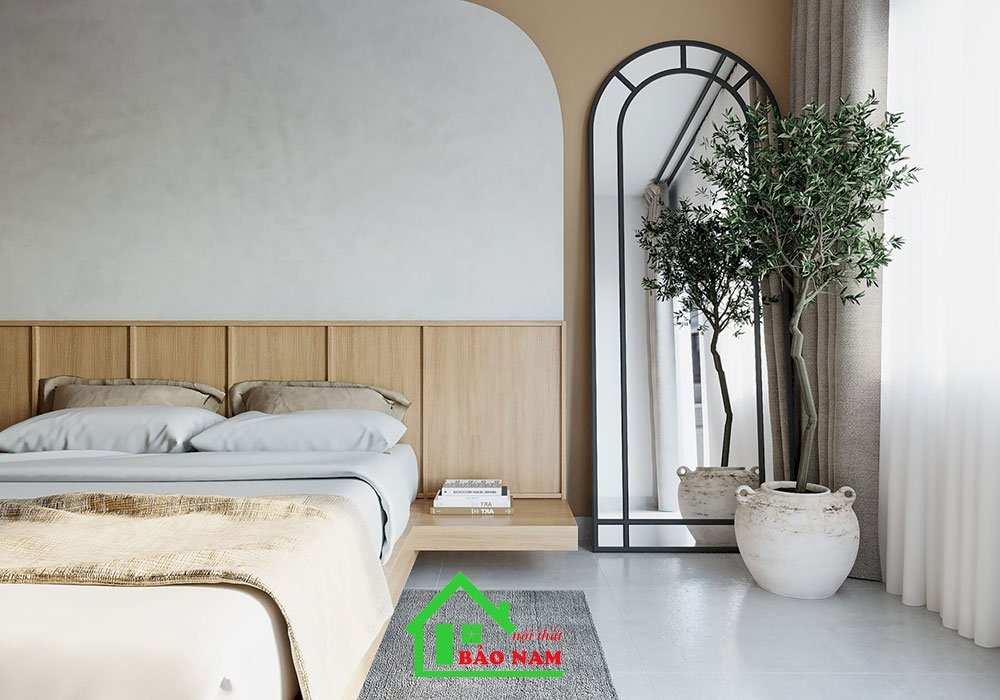 Thiết kế nội thất Wabi Sabi mang nét tự nhiên với màu sắc trung tính tạo nên không gian thú vị và thư giãn.
