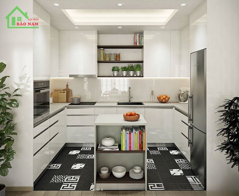 Thiết kế tủ bếp acrylic phù hợp với không gian nội thất hiện đại