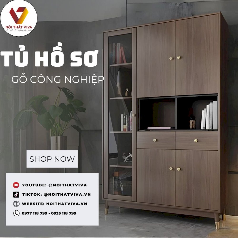 Tủ Hồ Sơ Giám Đốc Gỗ Công Nghiệp Cao Cấp Hiện Đại