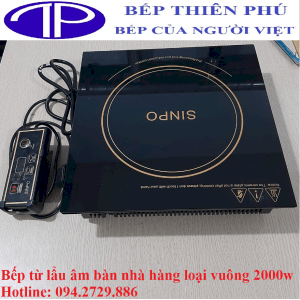 Bếp từ lẩu âm bàn nhà hàng loại vuông 2000w