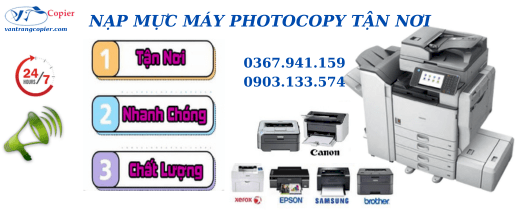 nạp mực máy photocopy tận nơi tại vĩnh lộc