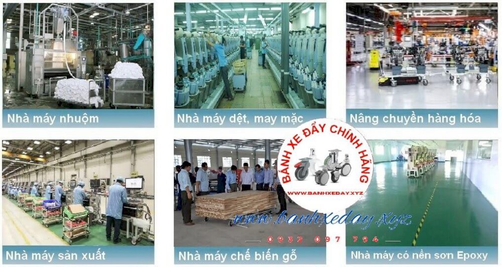 Bánh xe nhựa PU chịu lực càng thép Colson Group Mỹ dùng nhà máy dệt nhuộm chống cuốn chỉ banhxeday.xyz