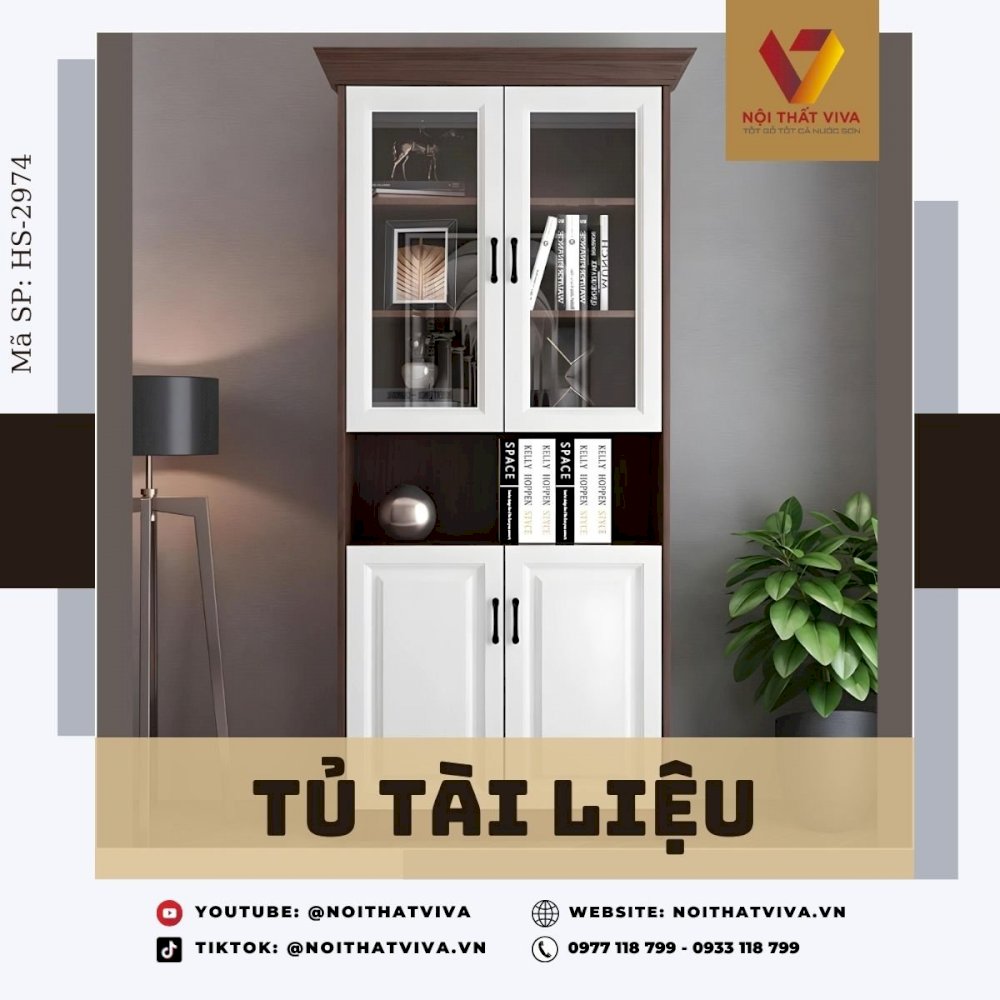 Tủ Tài Liệu Phòng Giám Đốc Gỗ Công Nghiệp Cao Cấp Sang Trọng