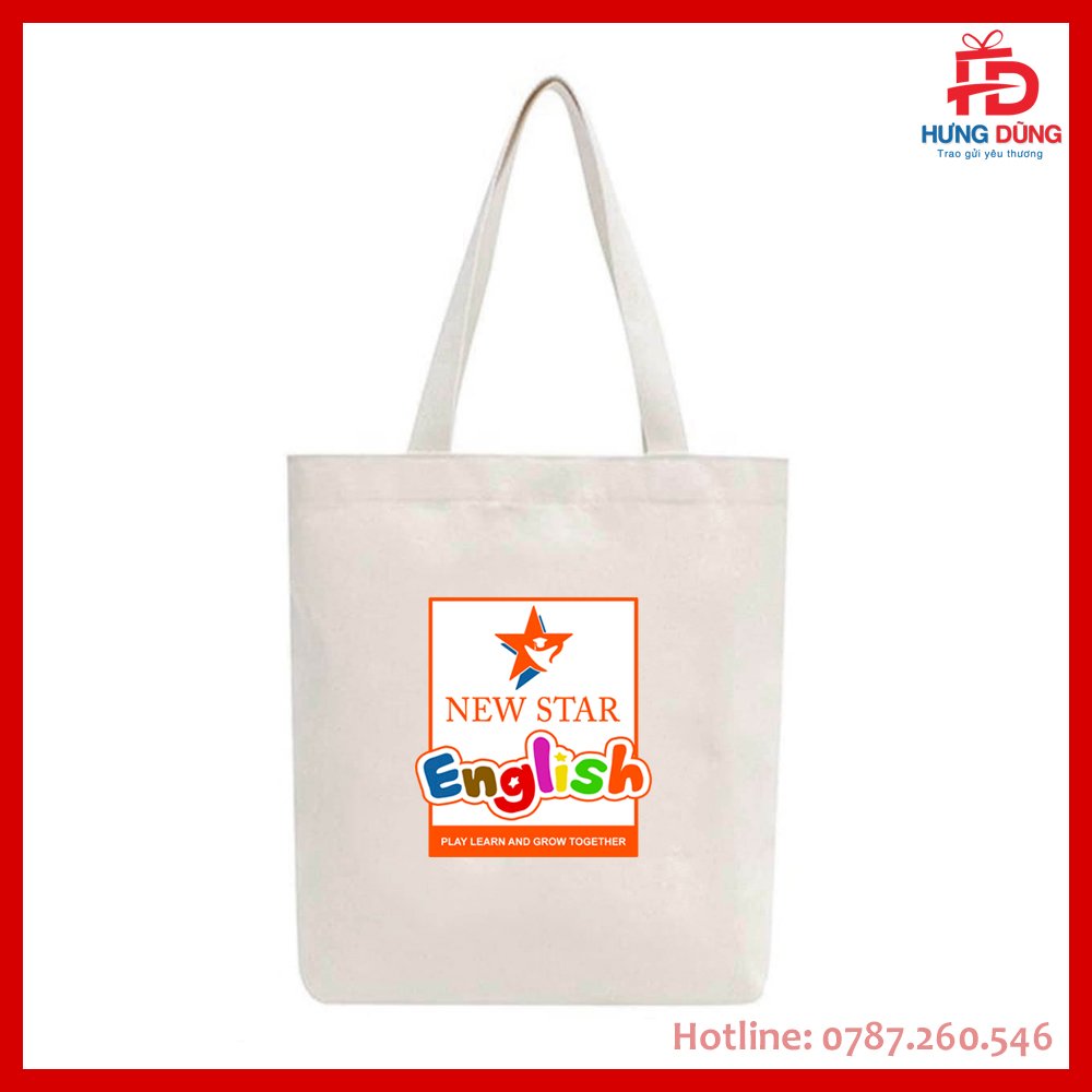 Túi Tote Canvas Trung Tâm Anh Ngữ New Star Thái Bình