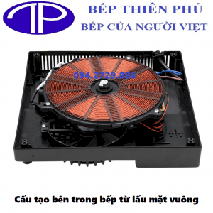 Cấu tạo bên trong bếp từ lẩu mặt vuông nhà hàng