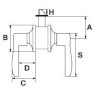 Khóa tròn gạt L5322 US15 (Inox mờ)_small 0