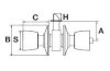 Khóa tay nắm tròn BR5122 US11 (Đồng đỏ)_small 0