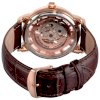 Stuhrling Original Men's Winchester 44 Skeleton Automatic Dark Brown Leather Strap Watch_small 0