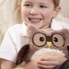 Hooty Owl Brown - 10" Cozy Plush Heatable Lavender Scented Bedtime Soft Toy_small 0