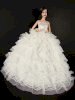 Beautiful White Gown with Tons of Ruffles Ball Gown Made to Fit the Barbie Doll - Ảnh 8