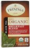 Twinings Breakfast Blend Organic Tea, 20 Count Tea Bags_small 0