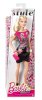 Fashionista Barbie Doll, Black and Pink Floral Dress_small 2