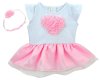 15 Inch Baby Doll Clothing 3 Pc. Set of Detailed Pink Heart Top, Tutu Skirt & Matching Headband Fits American Girl 15" Bitty Baby Dolls & More! 3 Pc. Heart Top, Skirt & Headband Baby Doll_small 0