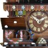 Quartz Cuckoo Clock Swiss house with music, wood-cutter, incl. batteries TU 418 QMT_small 1