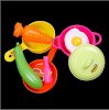 Plastic Child Kids Kitchen Cookware Food Play Spoon Pan Pot Toy Set_small 1