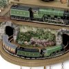 Steam Engine Train Cuckoo Clock: The Flying Scotsman Memories Of Steam by The Bradford Exchange_small 1