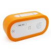 JCC Easy Setting Silicone Protective Cover Digital Silent LCD Large Screen Desk Bedside Alarm Clock with Snooze Light Function Batteries Powered (Orange)_small 0