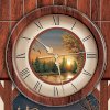 Terry Redlin "Harvest Moon Ball" Cuckoo Clock by The Bradford Exchange_small 0