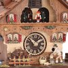 German Black Forest Quartz Cuckoo Clock plays 12 Different Melodies & Rotating Dancers_small 1