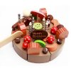 Wooden Baby Toys Birthday Chocolate Cake Wooden Simulation Cake Baby Pretend Play Toys Classic Toys Gift_small 1