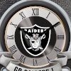 Oakland Raiders Tribute Wall Clock With Cuckoo Bird In Helmet by The Bradford Exchange_small 1