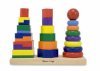 2 Item Bundle: Melissa & Doug 567 Geometric Stacker Toy + Free Activity Book_small 0