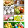 6Pcs Wooden Faux Fake Duck Eggs, Children Play Kitchen Game Food Toy_small 1