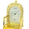 Miniature Gold Plated Metal Rocking Chair Novelty Collectors Clock IMP99_small 0