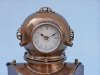 Antique Brass Divers Helmet Clock on Wood Base 12" - Divers Helmet_small 0