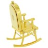 Miniature Gold Plated Metal Rocking Chair Novelty Collectors Clock IMP99_small 2